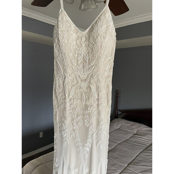 Ivory Beaded Sheath Wedding Dress Gown, Melissa Sweet, Size 4-6, Mermaid, Prom - Picture 14 of 15